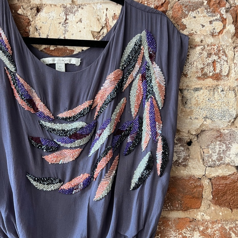 LC Lauren Conrad Beaded Top XS